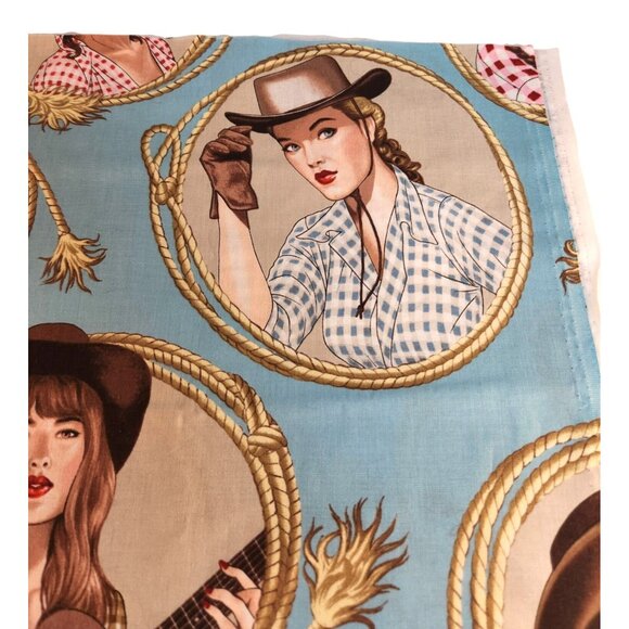 Alexander Henry Fabrics 2023 Design Group Western Cowgirl Retro 1 Yard x 45” - Picture 9 of 14